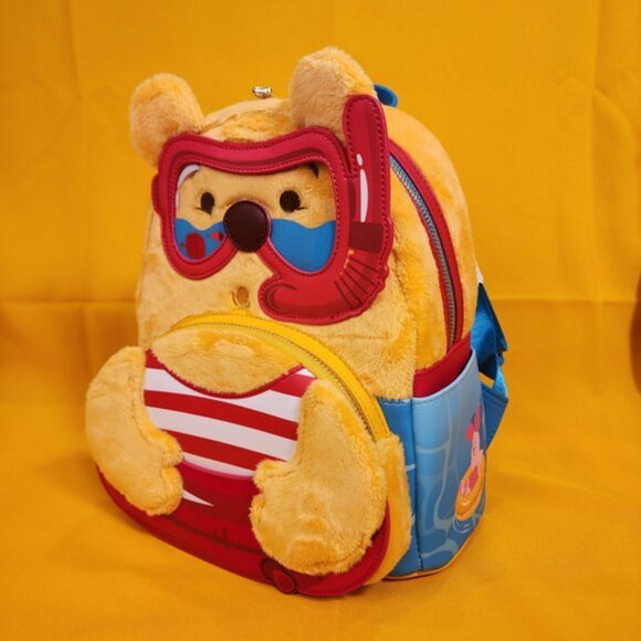Loungefly Disney Winnie The Pooh Summer Vibes Plush Pool Float Mini Backpack NEW